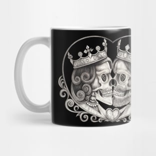 Couple love king and queen skull. Mug